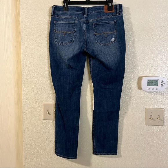 Lucky Brand Lolita Skinny Jeans with Crochet Accents Dark Wash Mid Rise 10 / 30 - Picture 7 of 13